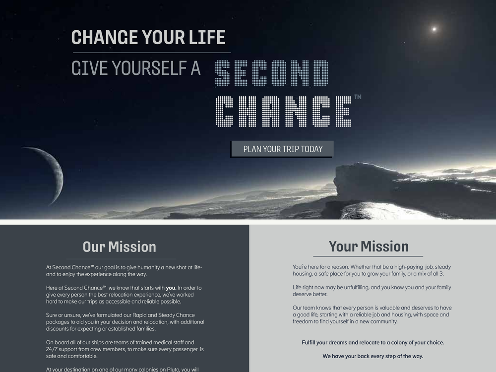 Pluto landing page